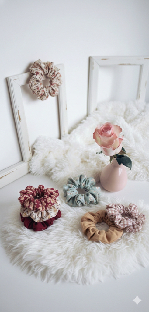 Lot de 2 Chouchous en Tissu 🌸